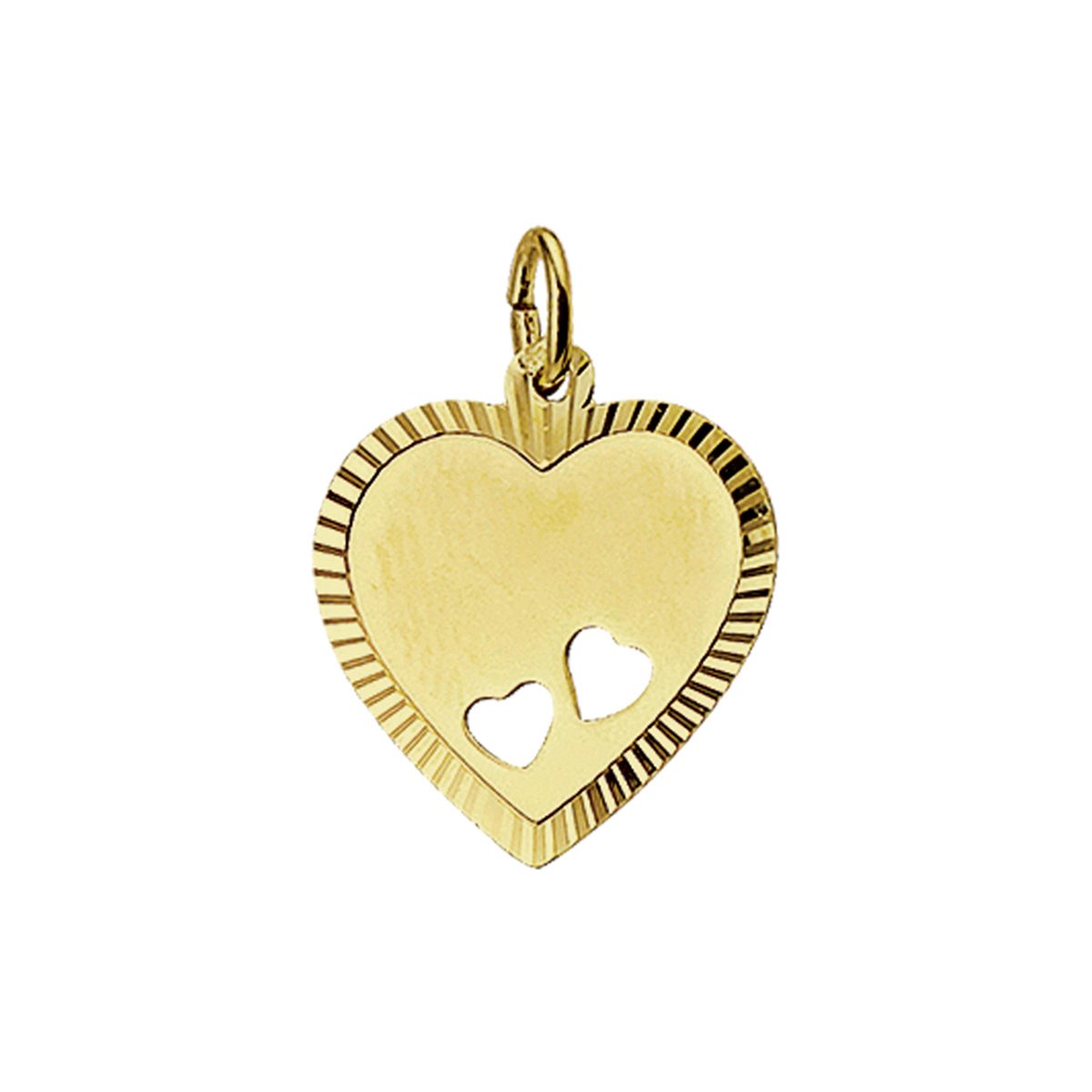 Sense Jewelry | Graveerhartje Mat Gediamanteerd | Koop bij 14Karaats.nl Sense Jewelry | Graveerhartje Mat Gediamanteerd | Nu te koop bij 14Karaats.nl | 10001091-Pendants