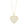 Star juwelier | Gouden Ketting Hart Hanger Zirkonia 14 karaats | Nu te koop bij 14Karaats.nl | 10001091-Pendants