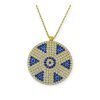 Star juwelier | Gouden Ketting Boze Oog Hanger Zirkonia 14 karaats | Nu te koop bij 14Karaats.nl | 10001091-Pendants