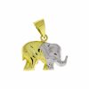 Star juwelier | Gouden Hanger Olifant Bicolor 14 karaats | Nu te koop bij 14Karaats.nl | 10001091-Pendants
