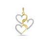 Silventi | Silventi 9NBSAM-G230344 Gouden Hangertje Hartjes - Zirkonia - 20