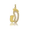 Zwartevalk | Juwelier Zwartevalk 14 karaat gouden voetjes hanger - 14.234 | Nu te koop bij 14Karaats.nl | 10001091-Pendants