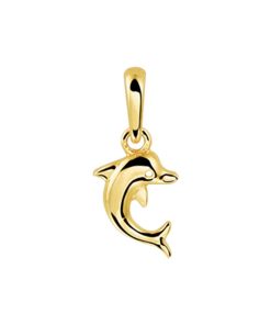 The Kids Jewelry Collection | The Kids Jewelry Collection Hanger Dolfijn - Goud | Nu te koop bij 14Karaats.nl | 10001091-Pendants