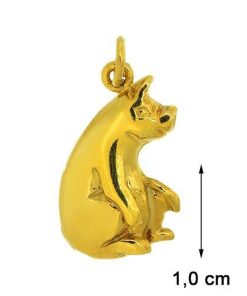 Blinx Jewels | Blinx Jewels Vergulden Hanger Varken | Nu te koop bij 14Karaats.nl | 10001091-Pendants