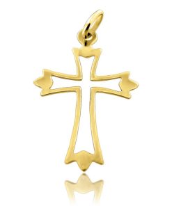Zwartevalk | Juwelier Zwartevalk 14 karaat gouden kruis hanger - 14.101.025 | Nu te koop bij 14Karaats.nl | 10001091-Pendants