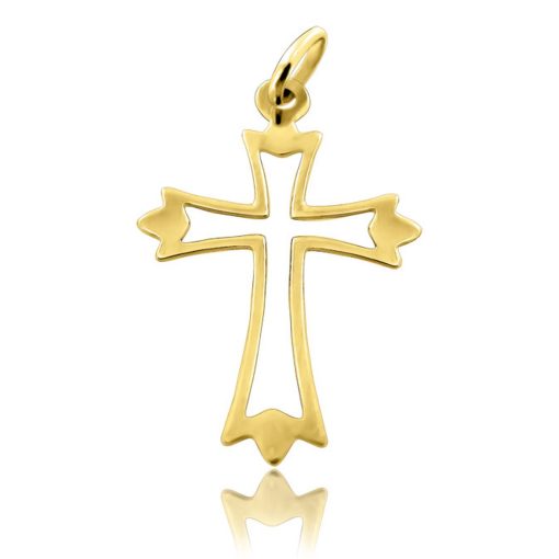 Zwartevalk | Juwelier Zwartevalk 14 karaat gouden kruis hanger - 14.101.025 | Nu te koop bij 14Karaats.nl | 10001091-Pendants