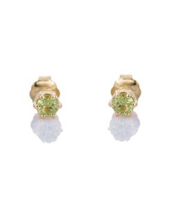 Petit Comité | Oorknopjes Geboortesteen Augustus Peridoot Goud | cadeau dames | Nu te koop bij 14Karaats.nl | 10001087-Earrings/Body-piercing Jewellery