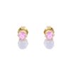 Petit Comité | Oorknopjes Geboortesteen Oktober Rozenkwarts Goud | cadeau dames | Nu te koop bij 14Karaats.nl | 10001087-Earrings/Body-piercing Jewellery