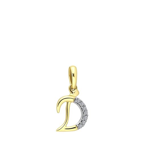 Lucardi | Lucardi Dames alfabet hanger met diamant (0