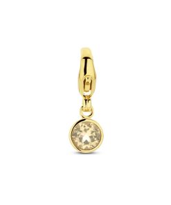 Its-Beautiful | Slotbedel Met Geboortesteen 14K Geelgoud | Nu te koop bij 14Karaats.nl | 10001091-Pendants