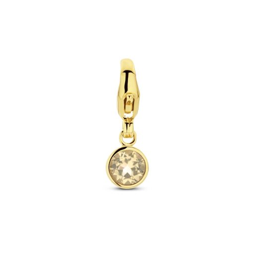 Its-Beautiful | Slotbedel Met Geboortesteen 14K Geelgoud | Nu te koop bij 14Karaats.nl | 10001091-Pendants