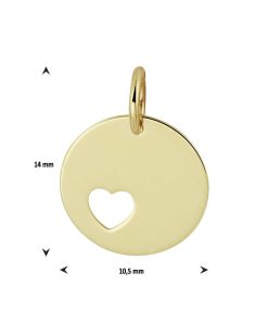 Sense Jewelry | Graveerhanger Hart | Nu te koop bij 14Karaats.nl | 10001091-Pendants