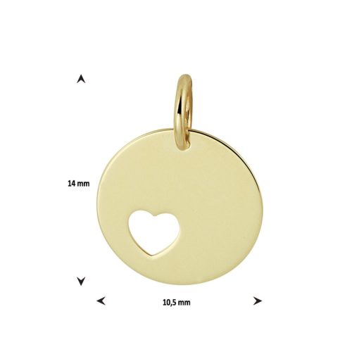 Sense Jewelry | Graveerhanger Hart | Nu te koop bij 14Karaats.nl | 10001091-Pendants