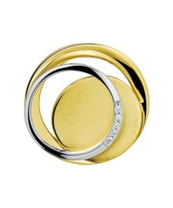 The Jewelry Collection | The Jewelry Collection Hanger Diamant 0.03ct H Si - Bicolor Goud | Nu te koop bij 14Karaats.nl | 10001091-Pendants