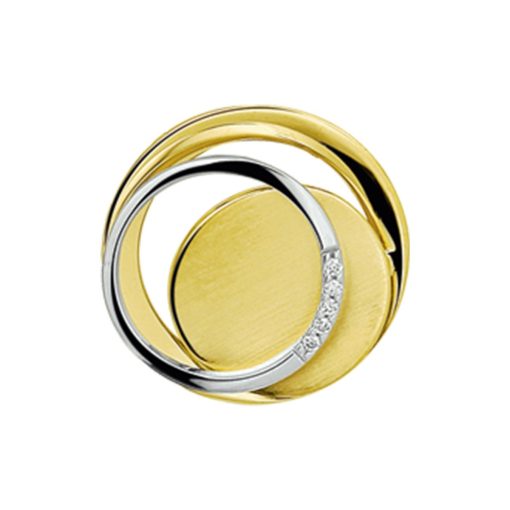 The Jewelry Collection | The Jewelry Collection Hanger Diamant 0.03ct H Si - Bicolor Goud | Nu te koop bij 14Karaats.nl | 10001091-Pendants