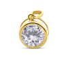 Silventi | Silventi 9NBSAM-G230366 Gouden hanger - Zirkonia - Rond - 7