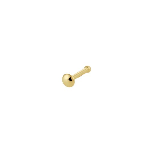 Its-Beautiful | Kogel Neusknopje Half-Bol 14K Geelgoud | Nu te koop bij 14Karaats.nl | 10001087-Earrings/Body-piercing Jewellery