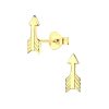 JYC | Joy|S - Zilveren pijl oorbellen - 4 x 10 mm - gold plated | Nu te koop bij 14Karaats.nl | 10001087-Earrings/Body-piercing Jewellery