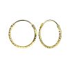 JYC | Joy|S - Zilveren oorringen 16 mm - diamond cut - gold plated - t50 | Nu te koop bij 14Karaats.nl | 10001087-Earrings/Body-piercing Jewellery
