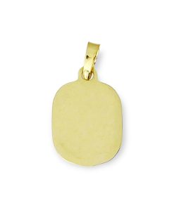 Star juwelier | Gouden Graveerplaat Rechthoek 13 mm 10 mm 14 karaats | Nu te koop bij 14Karaats.nl | 10001091-Pendants