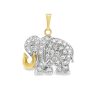 Zwartevalk | Juwelier Zwartevalk 14 karaat gouden bicolor olifant hanger | Nu te koop bij 14Karaats.nl | 10001091-Pendants