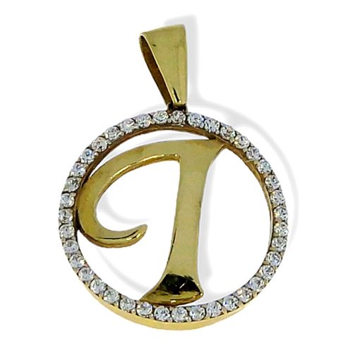 Star juwelier | Goud Hanger Letter I 14 karaats Zirkonia | Nu te koop bij 14Karaats.nl | 10001091-Pendants