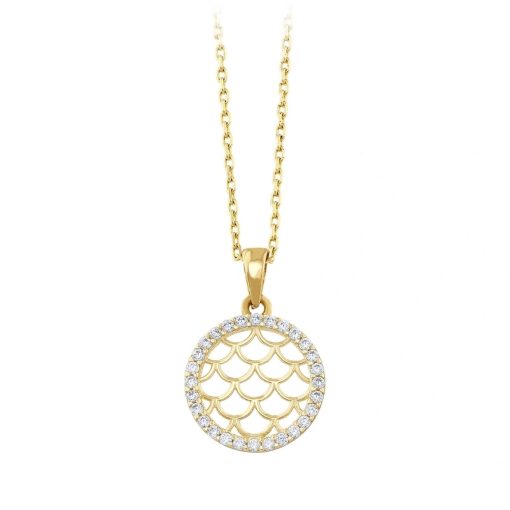 Star juwelier | Gouden Ketting Rond Fantasie Hanger 14 karaats 42 cm | Nu te koop bij 14Karaats.nl | 10001091-Pendants