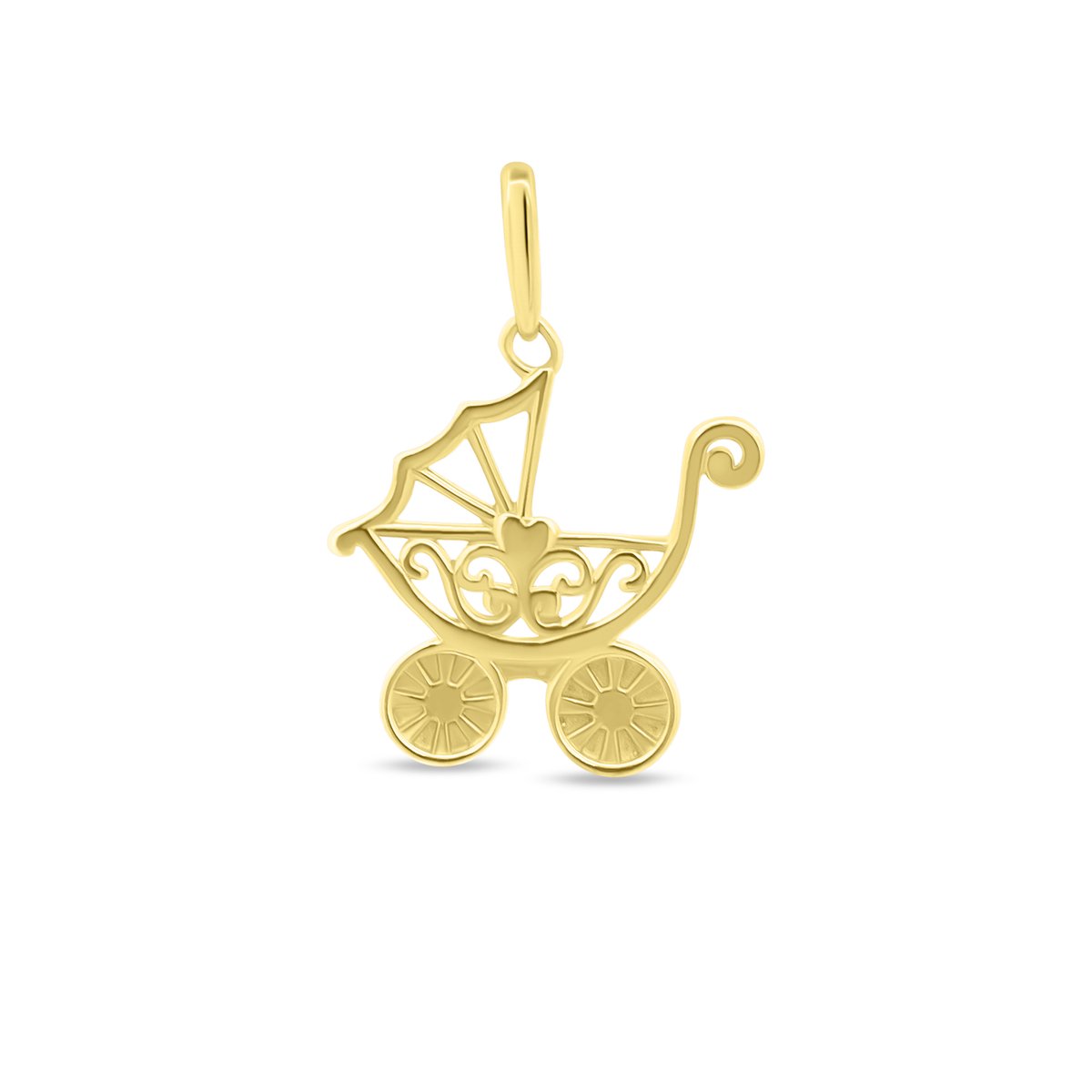 Silventi | Silventi 9NBSAM-G230382 Gouden Hangertje Kinderwagen - 14 Karaat Bedeltje - Kinderwagen 13 Silventi | Silventi 9NBSAM-G230382 Gouden Hangertje Kinderwagen - 14 Karaat Bedeltje - Kinderwagen 13