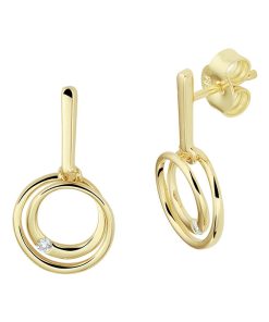 Its-Beautiful | oorhangers rond diamant 0.040ct (2x 0.02ct) h si | Nu te koop bij 14Karaats.nl | 10001091-Pendants