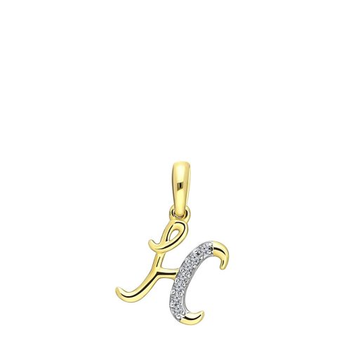 Lucardi | Lucardi Dames alfabet hanger met diamant (0