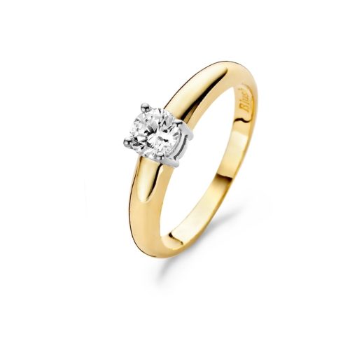 Blush | Blush Ring 1129BZI -  Geel en Wit Goud (14Krt.) met Zirconia | Nu te koop bij 14Karaats.nl | 10001092-Rings