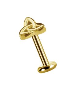 Piercings works | 18 Karaat Goud Oorpiercing Celtic Trinity | Nu te koop bij 14Karaats.nl | 10001087-Earrings/Body-piercing Jewellery