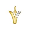 Its-Beautiful | Hanger Letter Diamant 0.005Ct H Si 14K Geelgoud | Nu te koop bij 14Karaats.nl | 10001091-Pendants