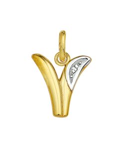 Its-Beautiful | Hanger Letter Diamant 0.005Ct H Si 14K Geelgoud | Nu te koop bij 14Karaats.nl | 10001091-Pendants