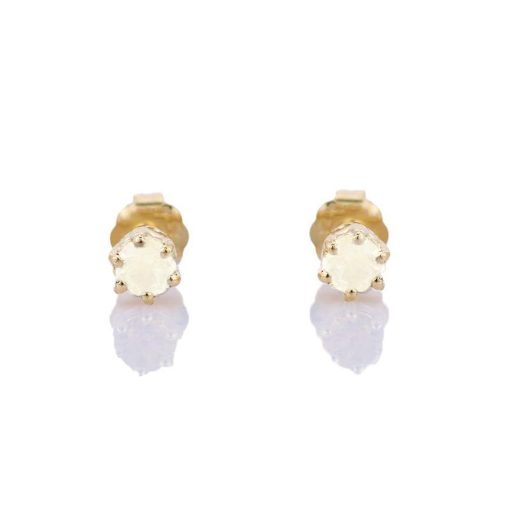 Petit Comité | Oorknopjes Geboortesteen Juni Maansteen Goud | cadeau dames | Nu te koop bij 14Karaats.nl | 10001087-Earrings/Body-piercing Jewellery