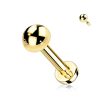 LMPiercings NL | Piercing flat dome gold plated 1.2x8 - LMPiercings | Nu te koop bij 14Karaats.nl | 10001087-Earrings/Body-piercing Jewellery