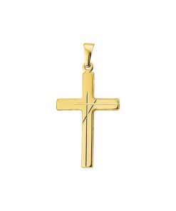 Its-Beautiful | Trendjuwelier huiscollectie 4010468 Gouden bedel kruis | Nu te koop bij 14Karaats.nl | 10001091-Pendants