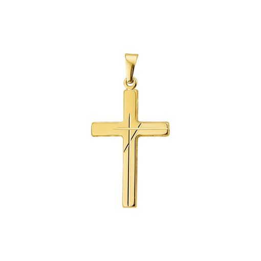 Its-Beautiful | Trendjuwelier huiscollectie 4010468 Gouden bedel kruis | Nu te koop bij 14Karaats.nl | 10001091-Pendants
