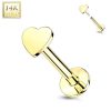 LMPiercings NL | Piercing push in 14kt goud hartje - LMPiercings | Nu te koop bij 14Karaats.nl | 10001087-Earrings/Body-piercing Jewellery