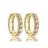 Zwartevalk | Juwelier Zwartevalk - 14 karaat gouden kinder oorbellen met zirkonia 12.111.066/13 mm-- | Nu te koop bij 14Karaats.nl | 10001087-Earrings/Body-piercing Jewellery
