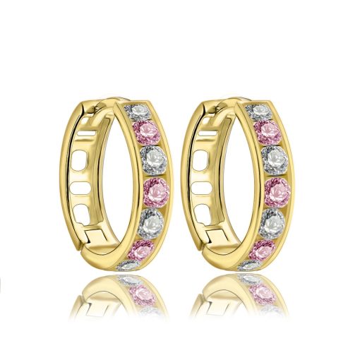 Zwartevalk | Juwelier Zwartevalk - 14 karaat gouden kinder oorbellen met zirkonia 12.111.066/13 mm-- | Nu te koop bij 14Karaats.nl | 10001087-Earrings/Body-piercing Jewellery