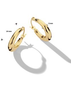 Sense Jewelry | Oorringen 14 Mm | Nu te koop bij 14Karaats.nl | 10001087-Earrings/Body-piercing Jewellery