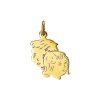 The Jewelry Collection | The Jewelry Collection Bedel Jongen En Meisje - Goud | Nu te koop bij 14Karaats.nl | 10001091-Pendants