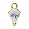Piercings works | 18 Karaat Goud Hanger voor Oorbel - Druppel Zirkonia | Nu te koop bij 14Karaats.nl | 10001091-Pendants