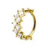 Piercings works | 18 Karaat Goud Conch Piercing Ring - Zirkonia | Nu te koop bij 14Karaats.nl | 10001087-Earrings/Body-piercing Jewellery