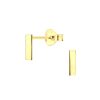 JYC | Joy|S - Zilveren bar / staaf oorbellen - 2 x 8 mm - gepolijst - gold plated | Nu te koop bij 14Karaats.nl | 10001087-Earrings/Body-piercing Jewellery