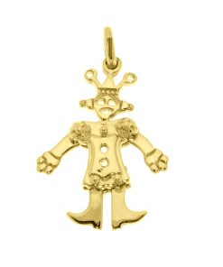 Zwartevalk | Juwelier Zwartevalk 14 karaat gouden clown hanger - 14.101.015 | Nu te koop bij 14Karaats.nl | 10001091-Pendants
