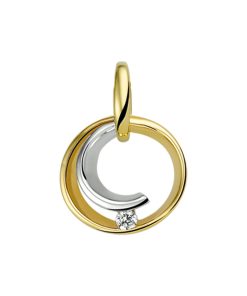 The Jewelry Collection | The Jewelry Collection Hanger Zirkonia - Goud | Nu te koop bij 14Karaats.nl | 10001091-Pendants