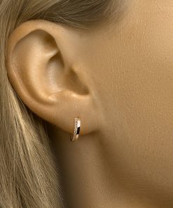 Sense Jewelry | Klapoorringen Zirkonia | Nu te koop bij 14Karaats.nl | 10001087-Earrings/Body-piercing Jewellery