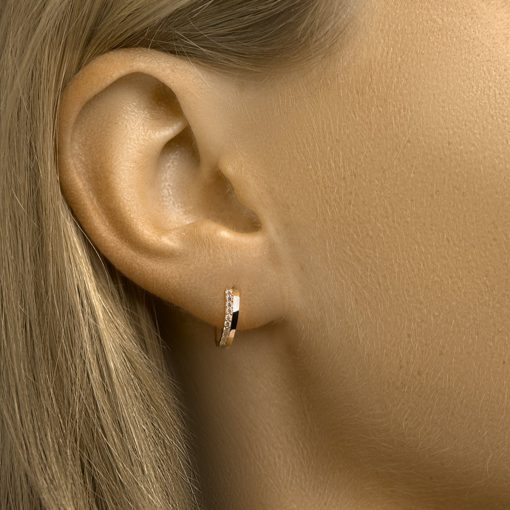 Sense Jewelry | Klapoorringen Zirkonia | Nu te koop bij 14Karaats.nl | 10001087-Earrings/Body-piercing Jewellery